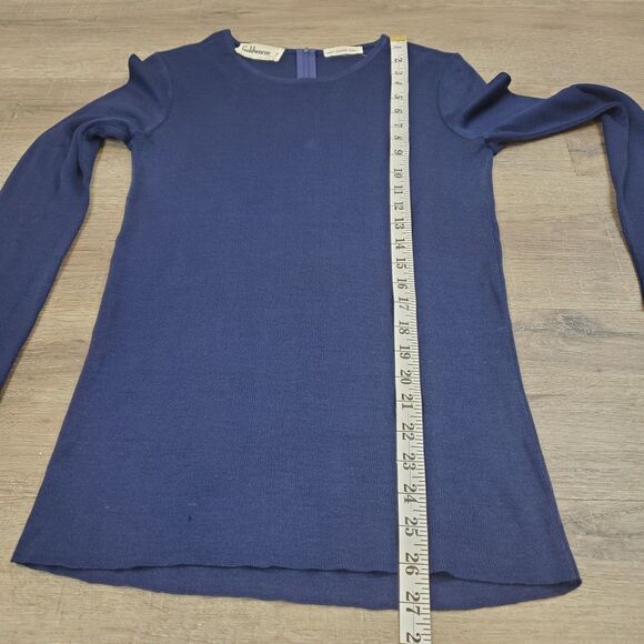 Rare Vintage 70s Goldworm Tussah Silk Knit Top Royal Blue Italy Luxury Designer - Picture 7 of 11